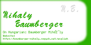 mihaly baumberger business card